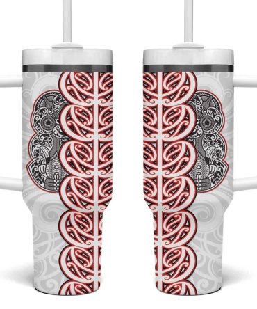 Aotearoa New Zealand Maori Marae Custom Stanley Quencher 40Oz Stainless Steel Tumbler With Handle