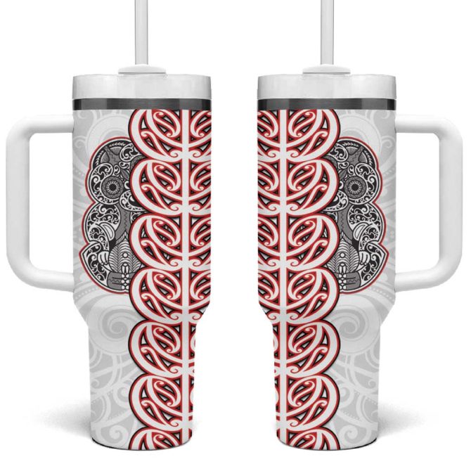 Aotearoa New Zealand Maori Marae Custom Stanley Quencher 40Oz Stainless Steel Tumbler With Handle