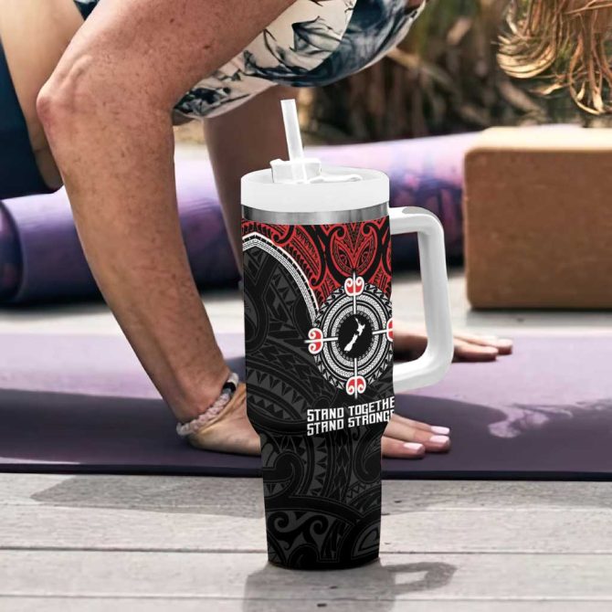 Aotearoa Proud To Be Maori New Zealand Fight Together Custom Stanley Quencher 40Oz Stainless Steel Tumbler With Handle - Image 6
