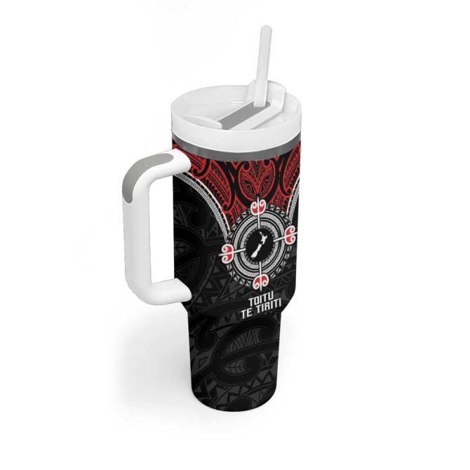 Aotearoa Proud To Be Maori New Zealand Fight Together Custom Stanley Quencher 40Oz Stainless Steel Tumbler With Handle - Image 3