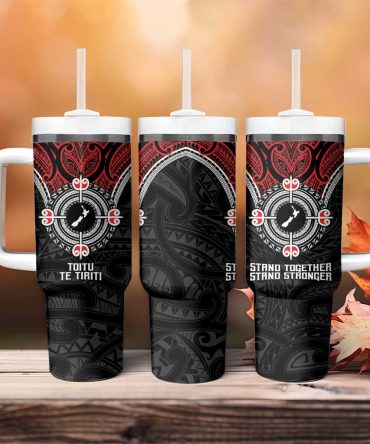 Aotearoa Proud To Be Maori New Zealand Fight Together Custom Stanley Quencher 40Oz Stainless Steel Tumbler With Handle