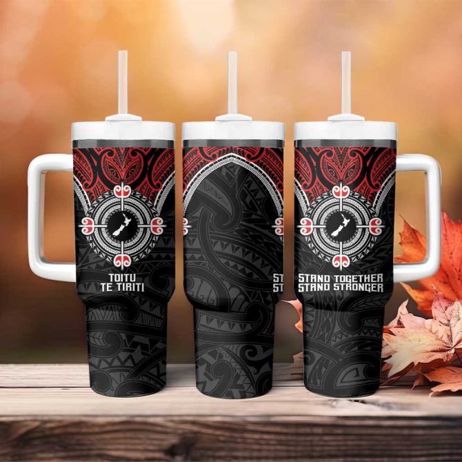 Aotearoa Proud To Be Maori New Zealand Fight Together Custom Stanley Quencher 40Oz Stainless Steel Tumbler With Handle