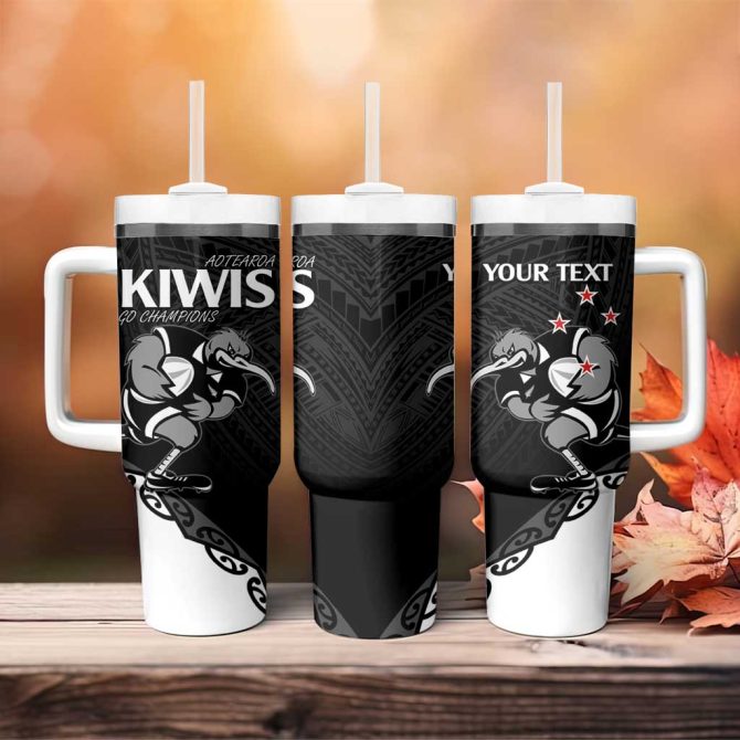 Aotearoa Rugby Maori Kiwi #8211; Mascot Style Custom Stanley Quencher 40Oz Stainless Steel Tumbler With Handle