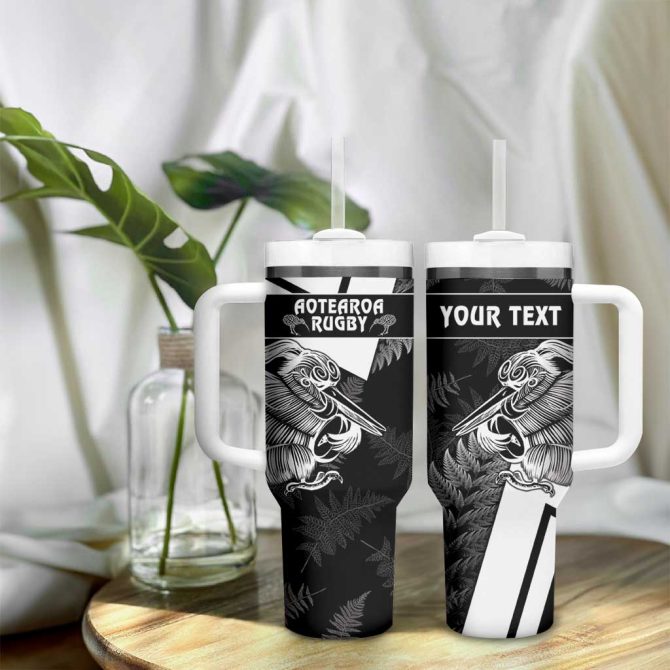 Aotearoa Silver Fern Rugby 2024 Go Kiwi Custom Stanley Quencher 40Oz Stainless Steel Tumbler With Handle - Image 9