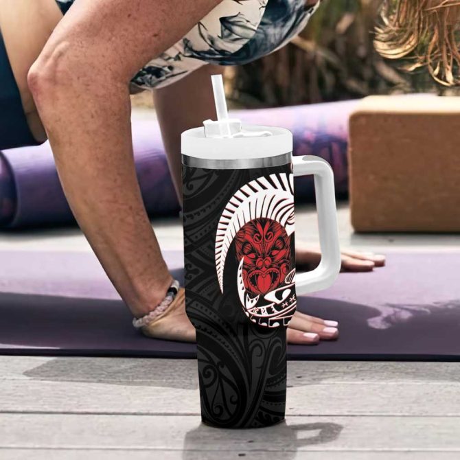 Aotearoa Toitu Te Tiriti Honour The Treaty Maori Haka Custom Stanley Quencher 40Oz Stainless Steel Tumbler With Handle - Image 6