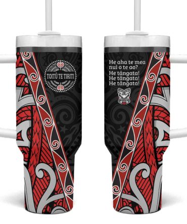 Aotearoa Toitu Te Tiriti Honour The Treaty New Zealand Custom Stanley Quencher 40Oz Stainless Steel Tumbler With Handle