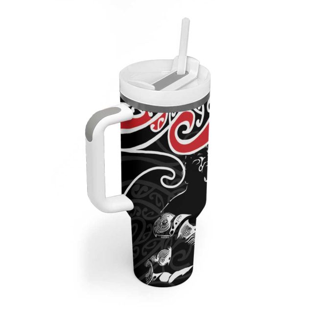 Aotearoa Toitu Te Tiriti New Zealand Stand Together Stand Stronger Custom Stanley Quencher 40Oz Stainless Steel Tumbler With Handle - Image 2