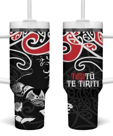 Aotearoa Toitu Te Tiriti New Zealand Stand Together Stand Stronger Custom Stanley Quencher 40Oz Stainless Steel Tumbler With Handle