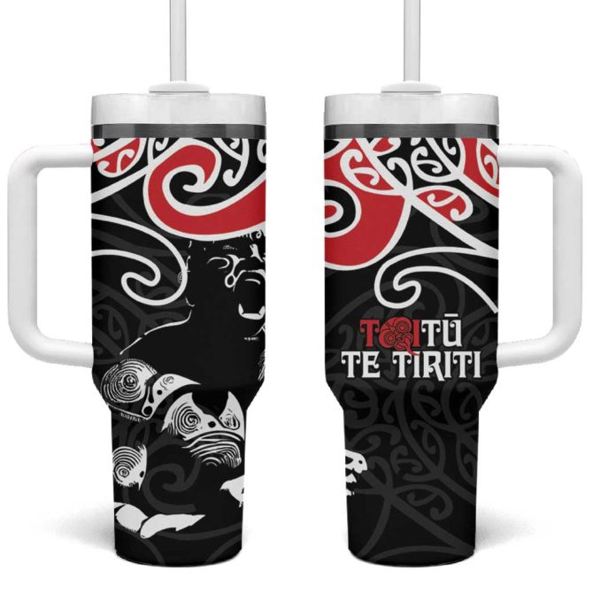 Aotearoa Toitu Te Tiriti New Zealand Stand Together Stand Stronger Custom Stanley Quencher 40Oz Stainless Steel Tumbler With Handle