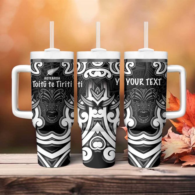 Aotearoa Toitu Te Tiriti O Waitangi Custom Stanley Quencher 40Oz Stainless Steel Tumbler With Handle - Image 4