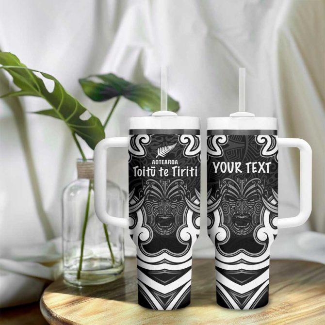 Aotearoa Toitu Te Tiriti O Waitangi Custom Stanley Quencher 40Oz Stainless Steel Tumbler With Handle - Image 9