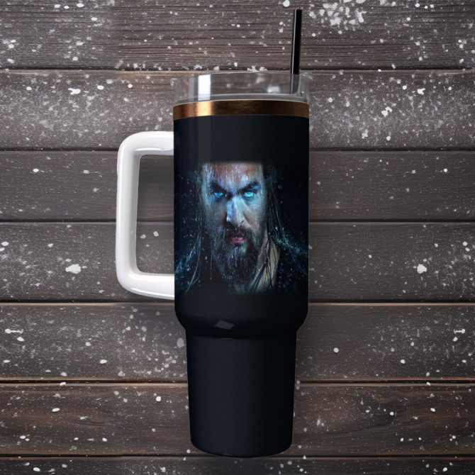 Aquaman Movies Custom Stanley Quencher 40Oz Stainless Steel Tumbler With Handle - Image 2