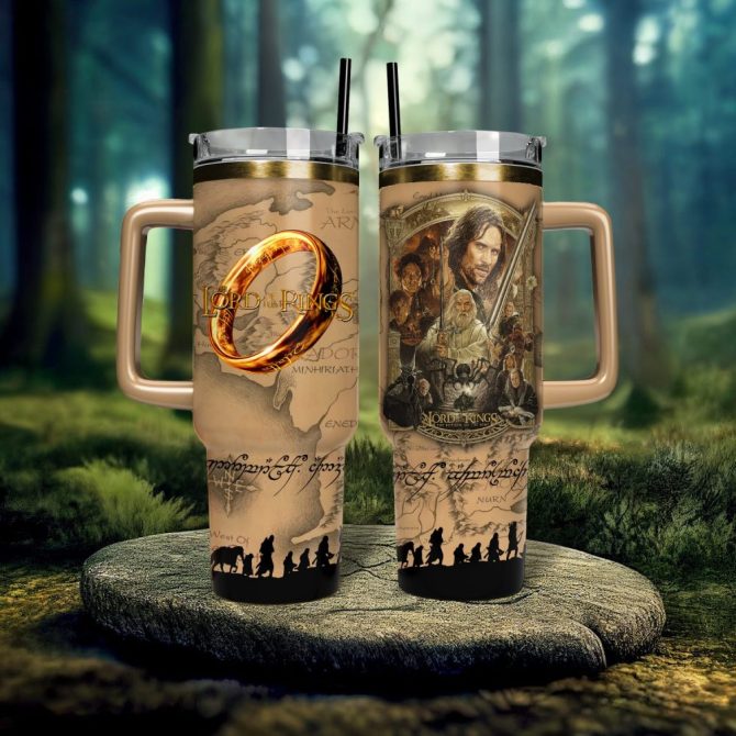 Aragorn The Lord Of The Rings Movies Custom Stanley Quencher 40Oz Stainless Steel Tumbler With Handle - Image 2