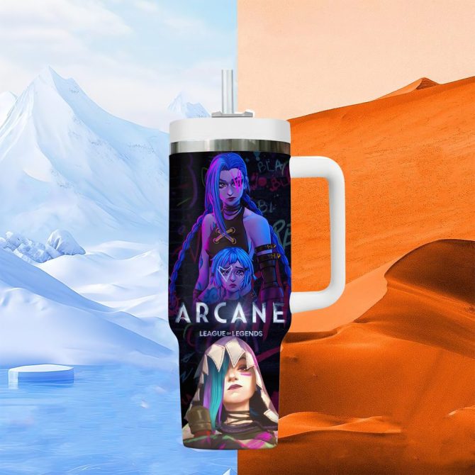 Arcane Tv Series Custom Stanley Quencher 40Oz Stainless Steel Tumbler With Handle - Image 7