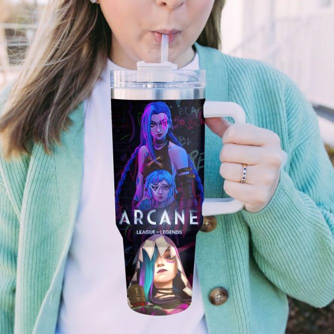 Arcane Tv Series Custom Stanley Quencher 40Oz Stainless Steel Tumbler With Handle - Image 2