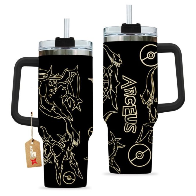 Arceus Pokemon Anime Custom Stanley Quencher 40Oz Stainless Steel Tumbler - Image 2