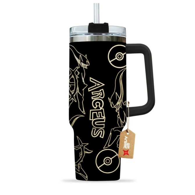 Arceus Pokemon Anime Custom Stanley Quencher 40Oz Stainless Steel Tumbler - Image 3