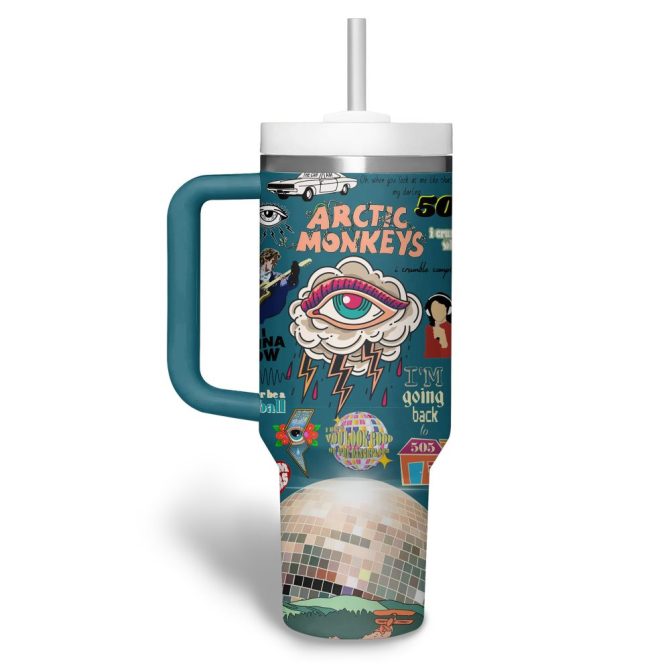 Arctic Monkeys Music Custom Stanley Quencher 40Oz Stainless Steel Tumbler - Image 2