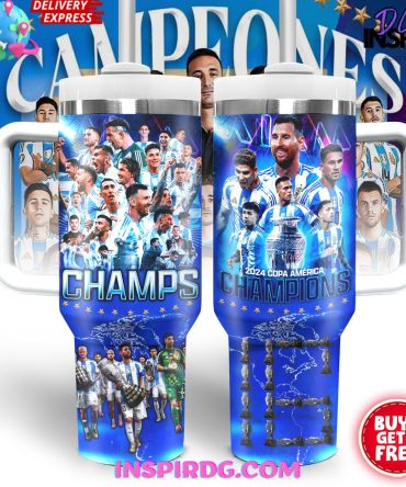 Argentina 2024 Copa America Custom Stanley Quencher 40Oz Stainless Steel Tumbler