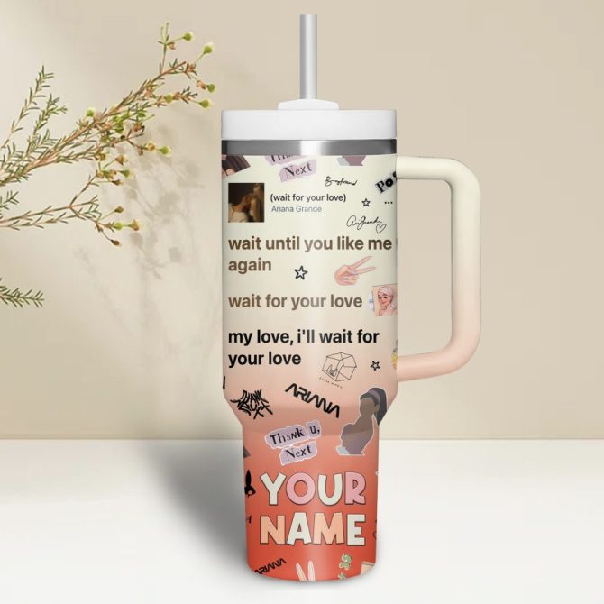 Ariana Grande Music Custom Stanley Quencher 40Oz Stainless Steel - Image 3