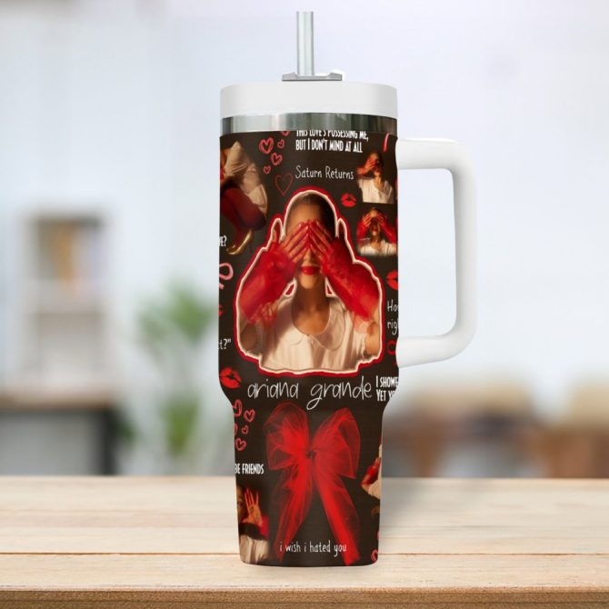 Ariana Grande Music Custom Stanley Quencher 40Oz Stainless Steel Tumbler - Image 3