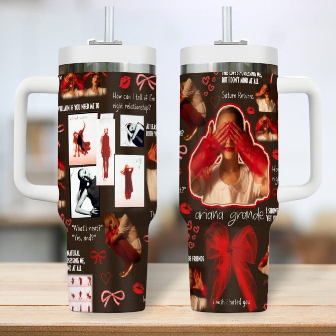 Ariana Grande Music Custom Stanley Quencher 40Oz Stainless Steel Tumbler - Image 2