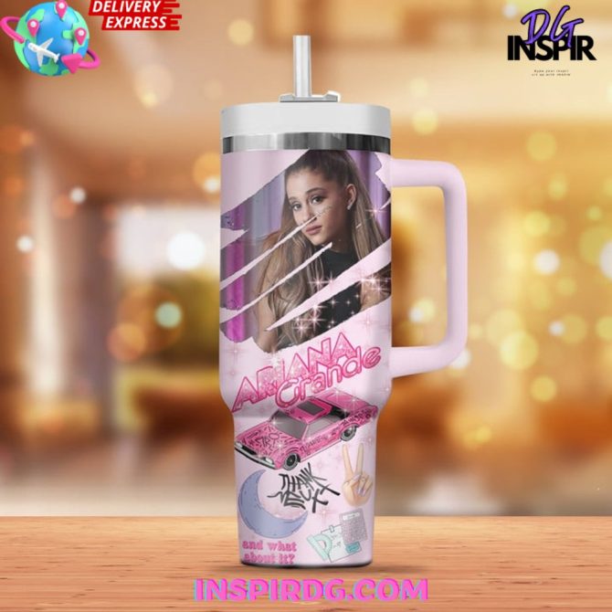 Ariana Grande Music Custom Stanley Quencher 40Oz Stainless Steel Tumbler - Image 3