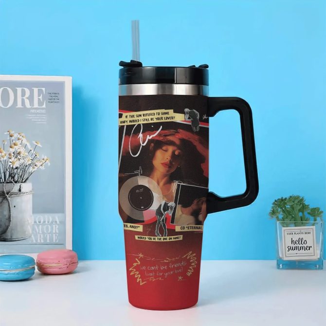Ariana Grande Music Custom Stanley Quencher 40Oz Stainless Steel Tumbler With Handle - Image 3