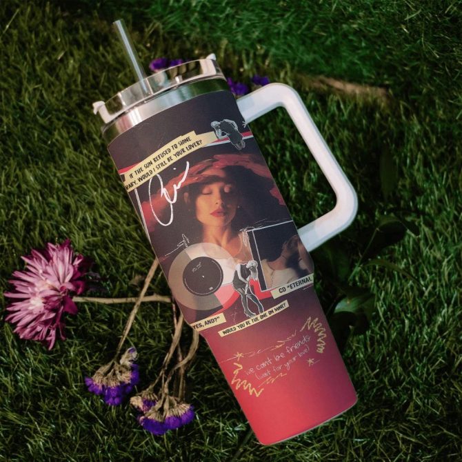 Ariana Grande Music Custom Stanley Quencher 40Oz Stainless Steel Tumbler With Handle - Image 2