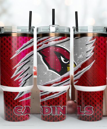 Arizona Cardinals Nfl Custom Stanley Quencher 40Oz Stainless Steel Tumbler With Handle
