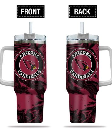 Arizona Cardinals Nfl Custom Stanley Quencher 40Oz Stainless Steel Tumbler With Handle