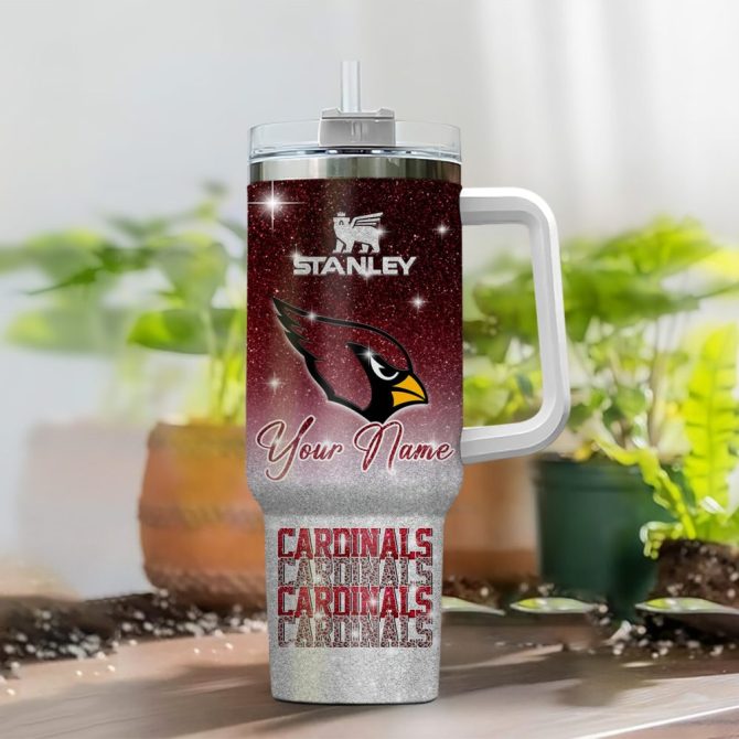 Arizona Cardinals Nfl Custom Stanley Quencher 40Oz Stainless Steel Tumbler With Handle - Image 2