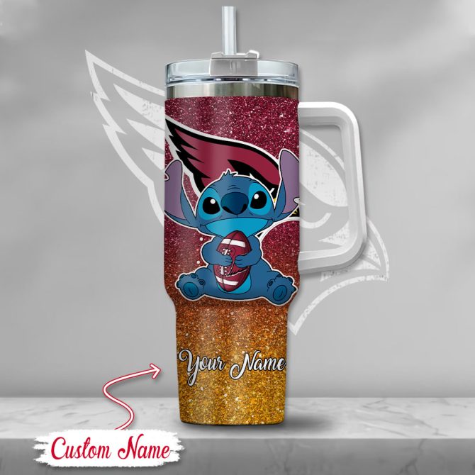 Arizona Cardinals Nfl Custom Stanley Quencher 40Oz Stainless Steel Tumbler With Handle - Image 2