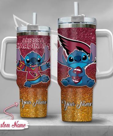 Arizona Cardinals Nfl Custom Stanley Quencher 40Oz Stainless Steel Tumbler With Handle