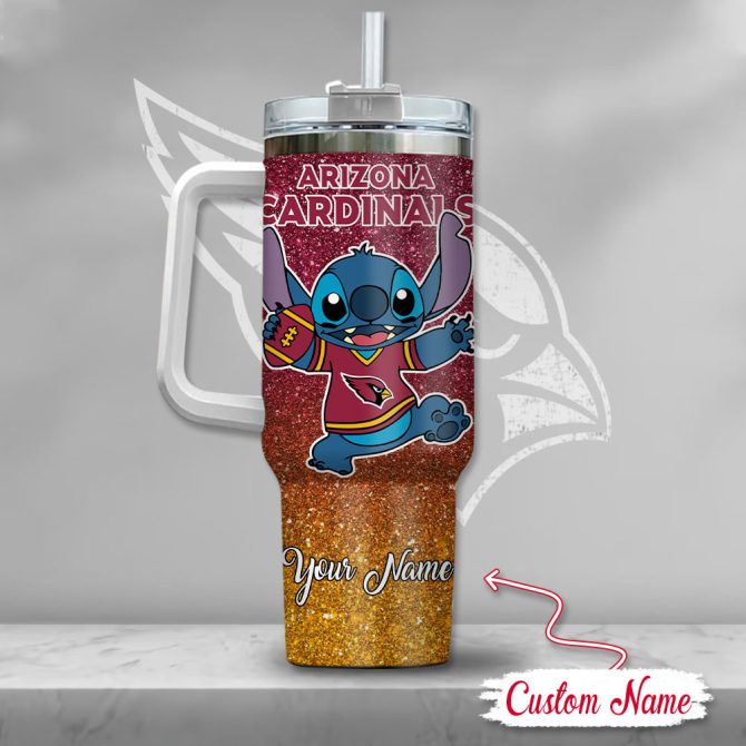 Arizona Cardinals Nfl Custom Stanley Quencher 40Oz Stainless Steel Tumbler With Handle - Image 3