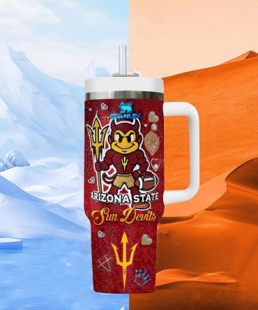Arizona State Sun Devils Ncaa Sports Custom Stanley Quencher 40Oz Stainless Steel Tumbler With Handle