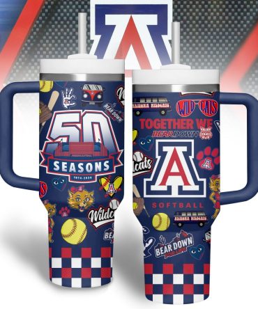 Arizona Wildcats Basketball Ncaa Custom Stanley Quencher 40Oz Stainless Steel Tumbler