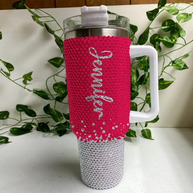 Arkansas Razorbacks Ncaa Custom Stanley Quencher 40Oz Stainless Steel Tumbler With Handle - Image 3