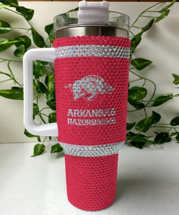 Arkansas Razorbacks Ncaa Custom Stanley Quencher 40Oz Stainless Steel Tumbler With Handle