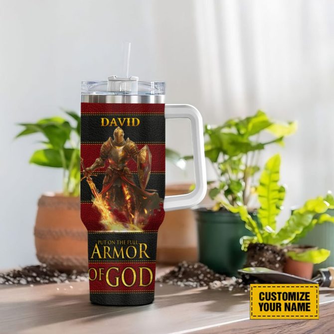 Armor Of God Custom Stanley Quencher 40Oz Stainless Steel Tumbler With Handle - Image 5