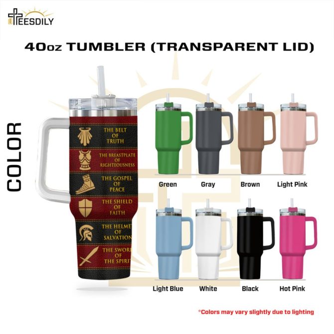 Armor Of God Custom Stanley Quencher 40Oz Stainless Steel Tumbler With Handle - Image 9