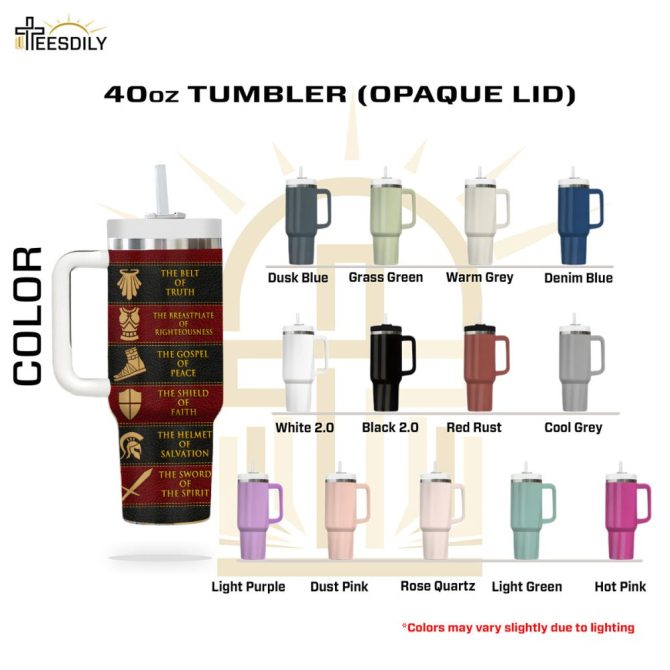 Armor Of God Custom Stanley Quencher 40Oz Stainless Steel Tumbler With Handle - Image 7
