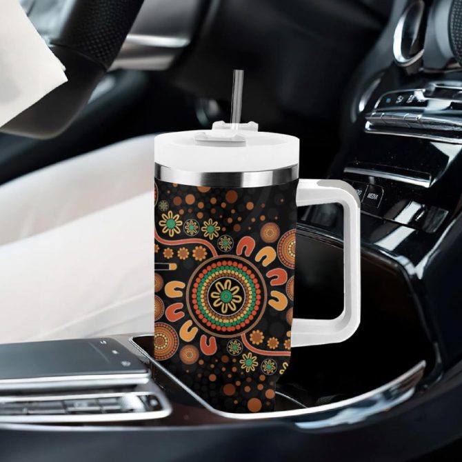 Art Painting With Boomerang Custom Stanley Quencher 40Oz Stainless Steel Tumbler - Image 9