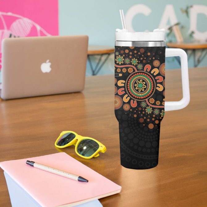 Art Painting With Boomerang Custom Stanley Quencher 40Oz Stainless Steel Tumbler - Image 6
