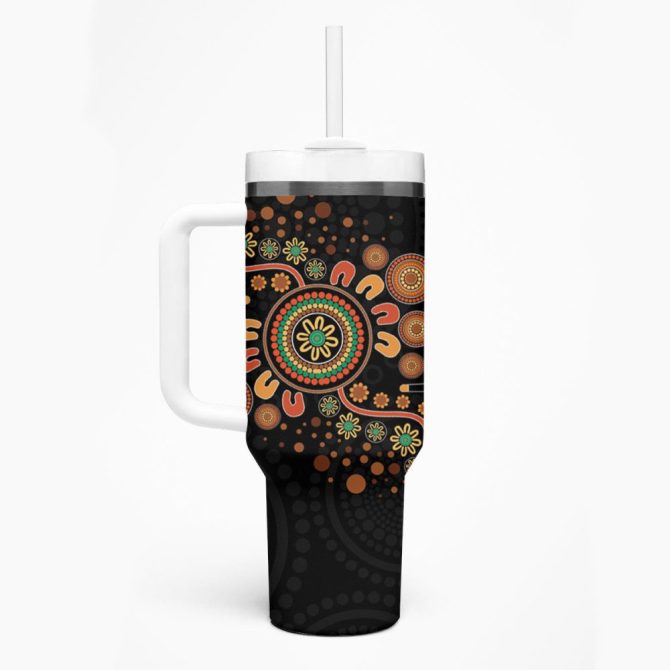 Art Painting With Boomerang Custom Stanley Quencher 40Oz Stainless Steel Tumbler - Image 2