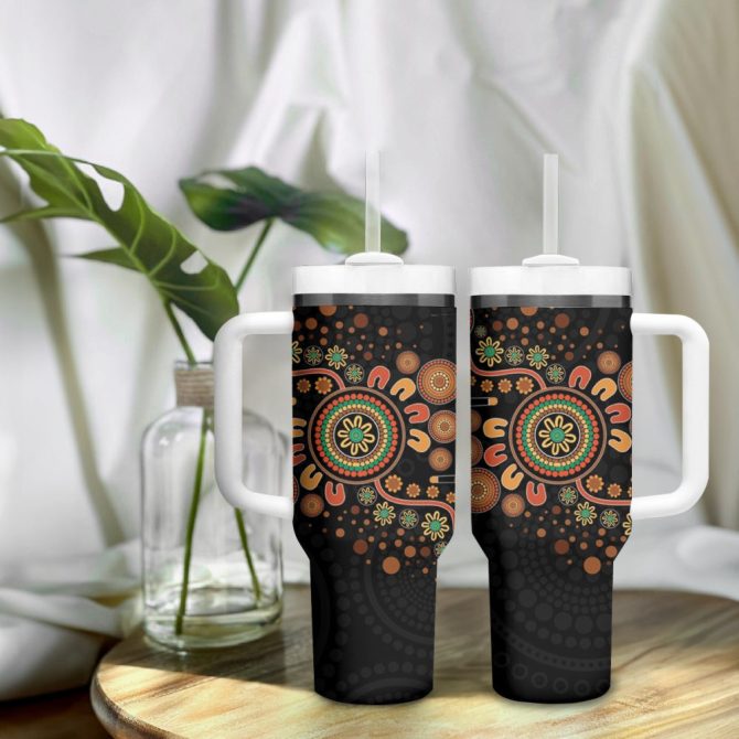 Art Painting With Boomerang Custom Stanley Quencher 40Oz Stainless Steel Tumbler - Image 10