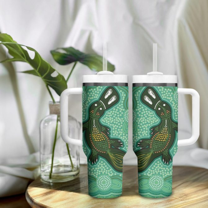 Art Painting With Platypus Custom Stanley Quencher 40Oz Stainless Steel Tumbler - Image 10