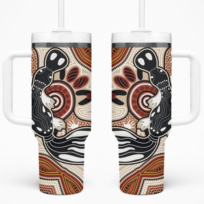 Art Painting With Platypus Custom Stanley Quencher 40Oz Stainless Steel Tumbler