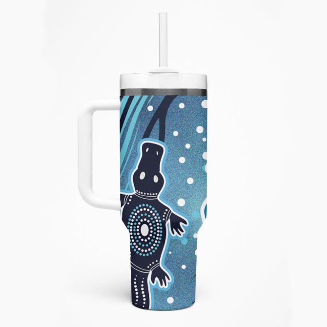 Art Painting With Platypus Custom Stanley Quencher 40Oz Stainless Steel Tumbler - Image 2