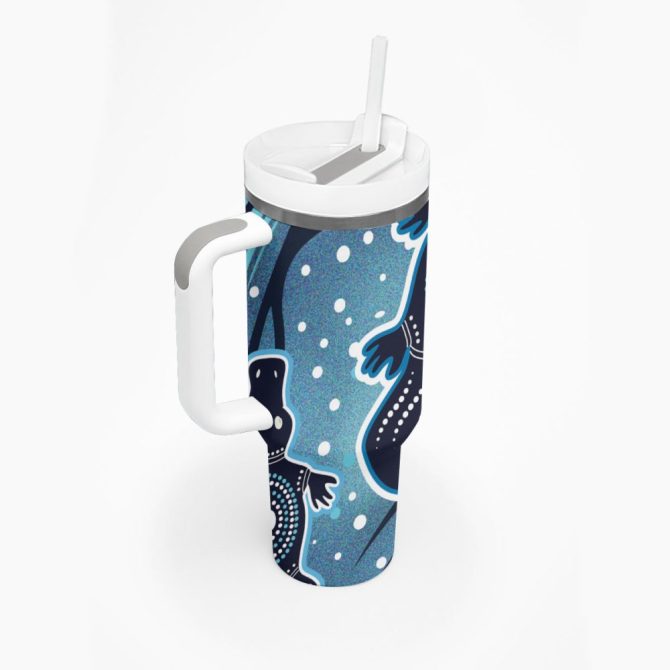 Art Painting With Platypus Custom Stanley Quencher 40Oz Stainless Steel Tumbler - Image 3